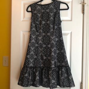 Black and White lace overlay dress